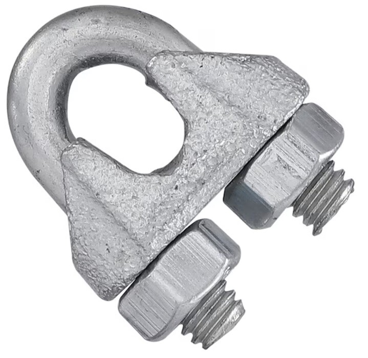 1/4" Zinc Plated Galvanized Wire Rope & Cable Clamps