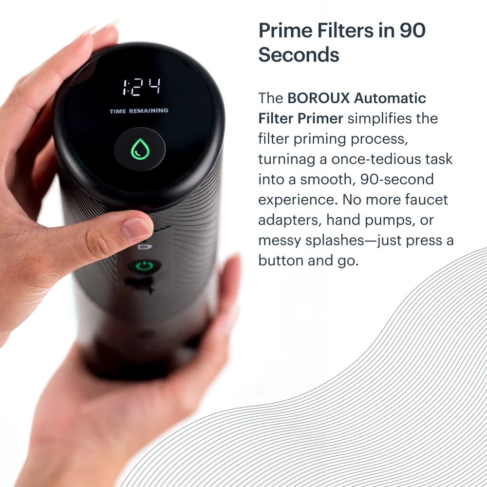 Boroux Automated Water Filter Primer - for Boroux and Berkey Water Filters