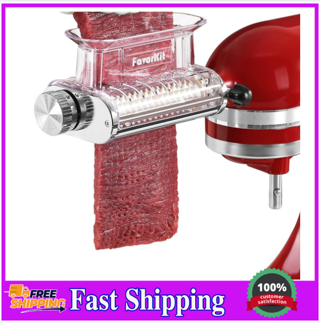 FavorKit Adjustable 3‑Thickness Meat Tenderizer Attachment – For KitchenAid Stan