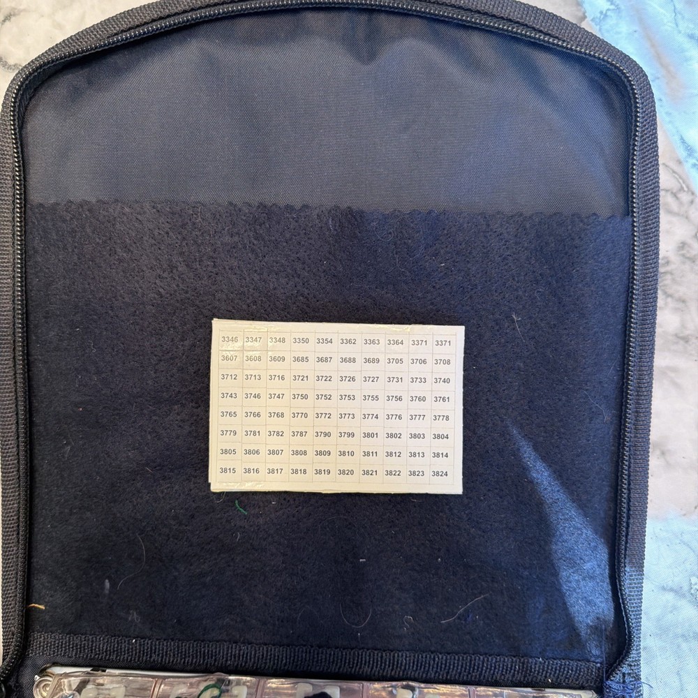 DMC Creative World Black Zippered Case w Floss, Pre owned