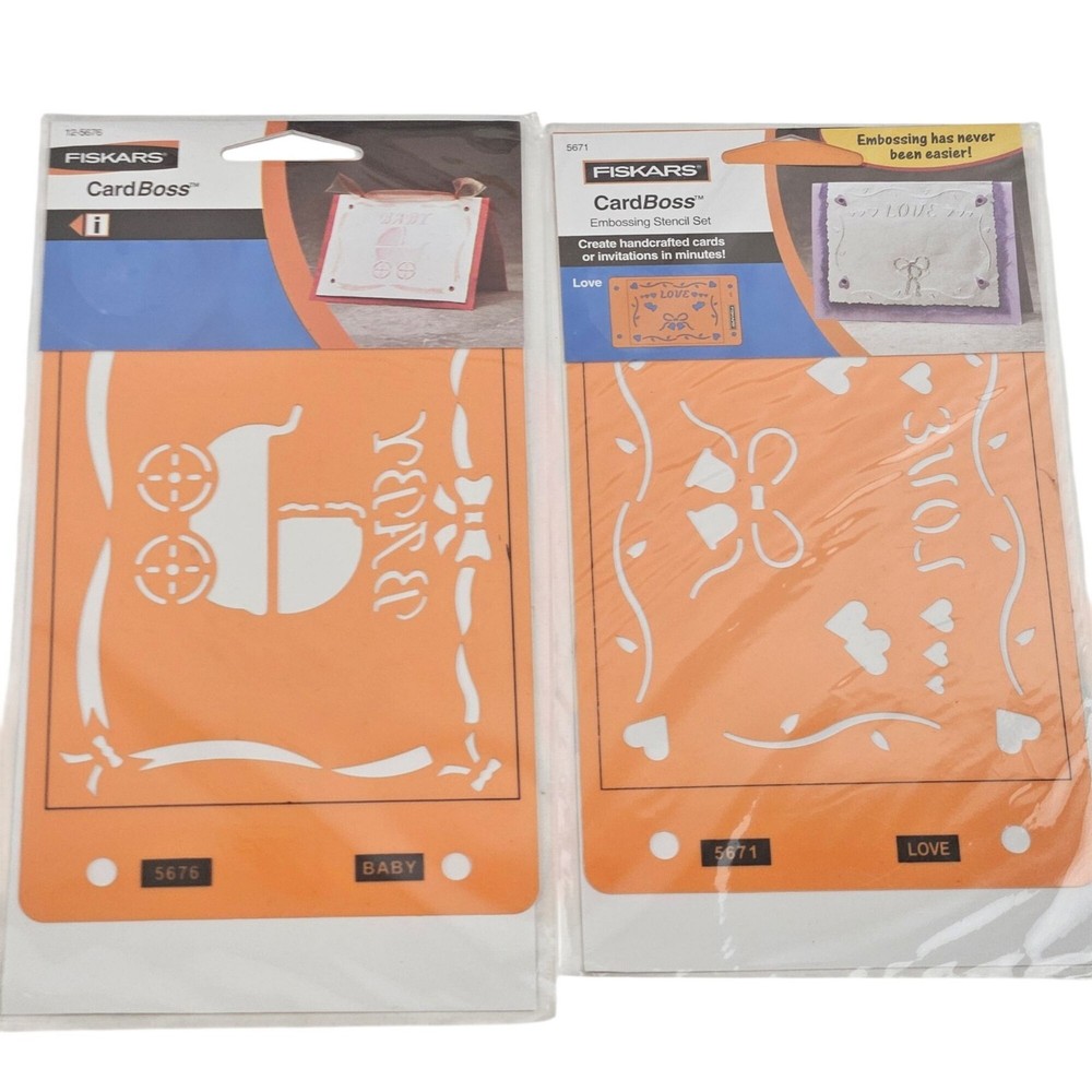 Fiskars Card Boss Ultimate Card Embossing System 5 Additional Stencils Card Maki
