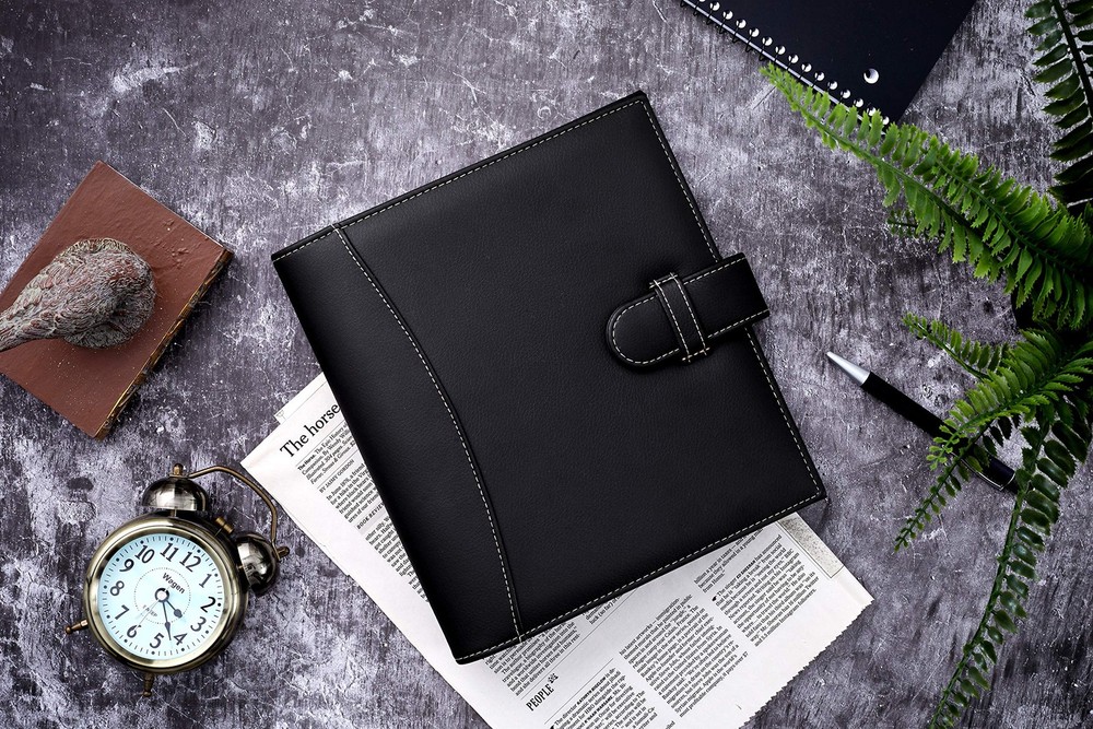 It's Academic Mini Executive Leather Portfolio Folder, 1" Ring Binder