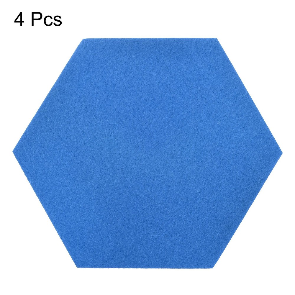 Felt Coasters 4pcs Hexagonal Blue Sky Pads