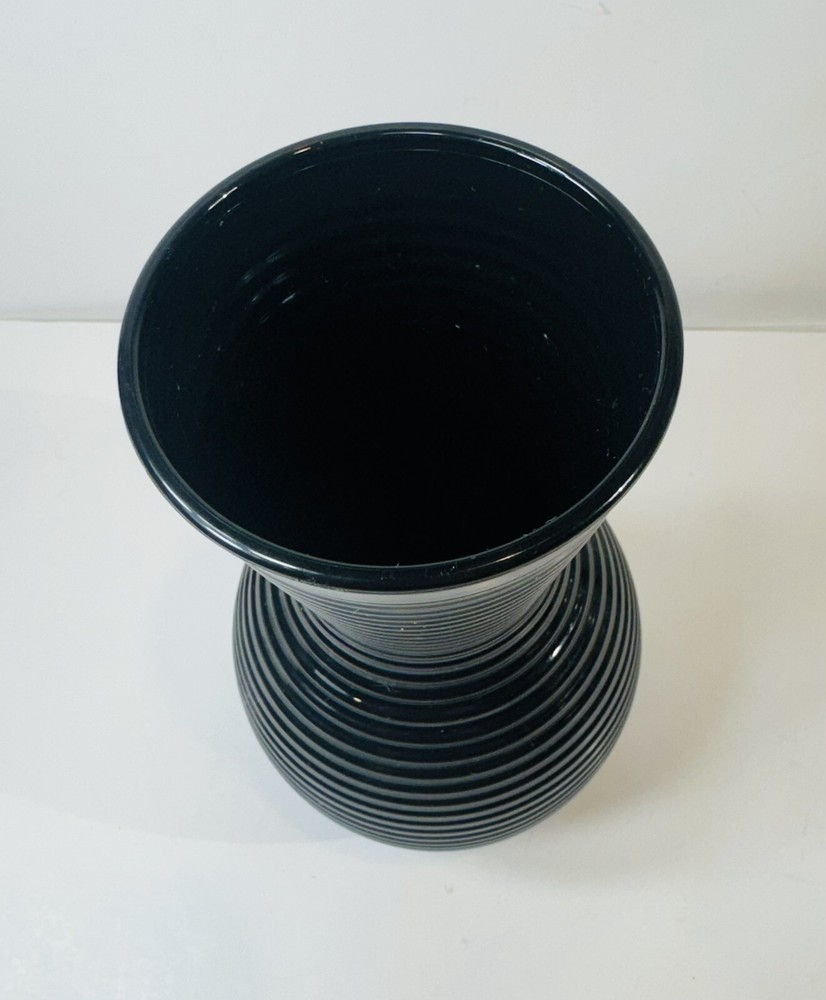 Plastic Textured Black Vase, 7.5-in.