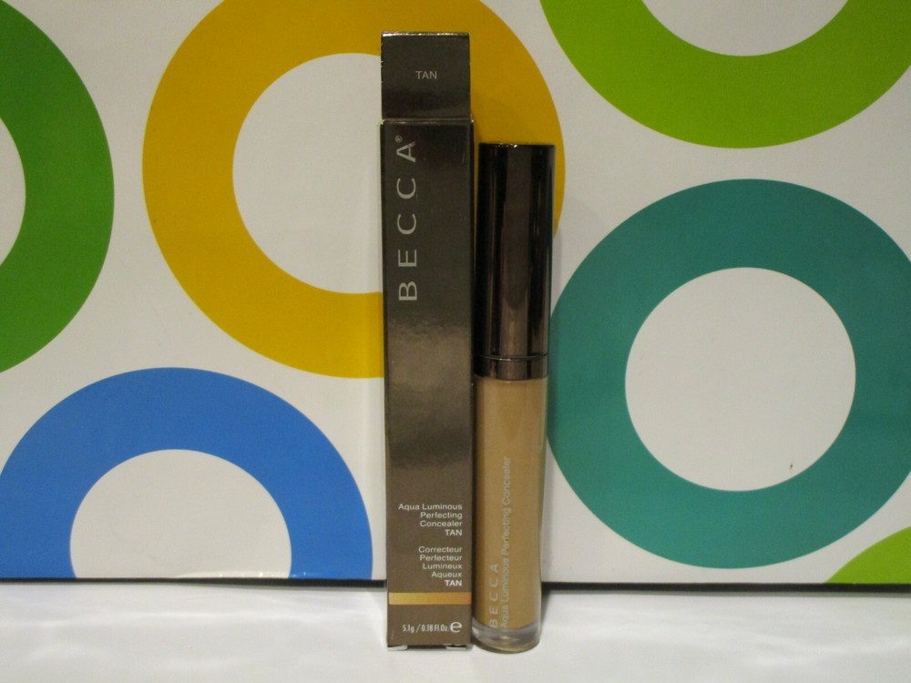 BECCA ~ AQUA LUMINOUS PERFECTING CONCEALER ~ TAN ~ 0.18 OZ BOXED