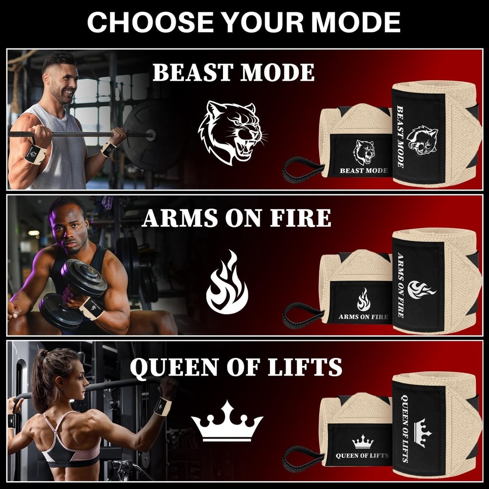 Heavy duty wrist wraps for weightlifting