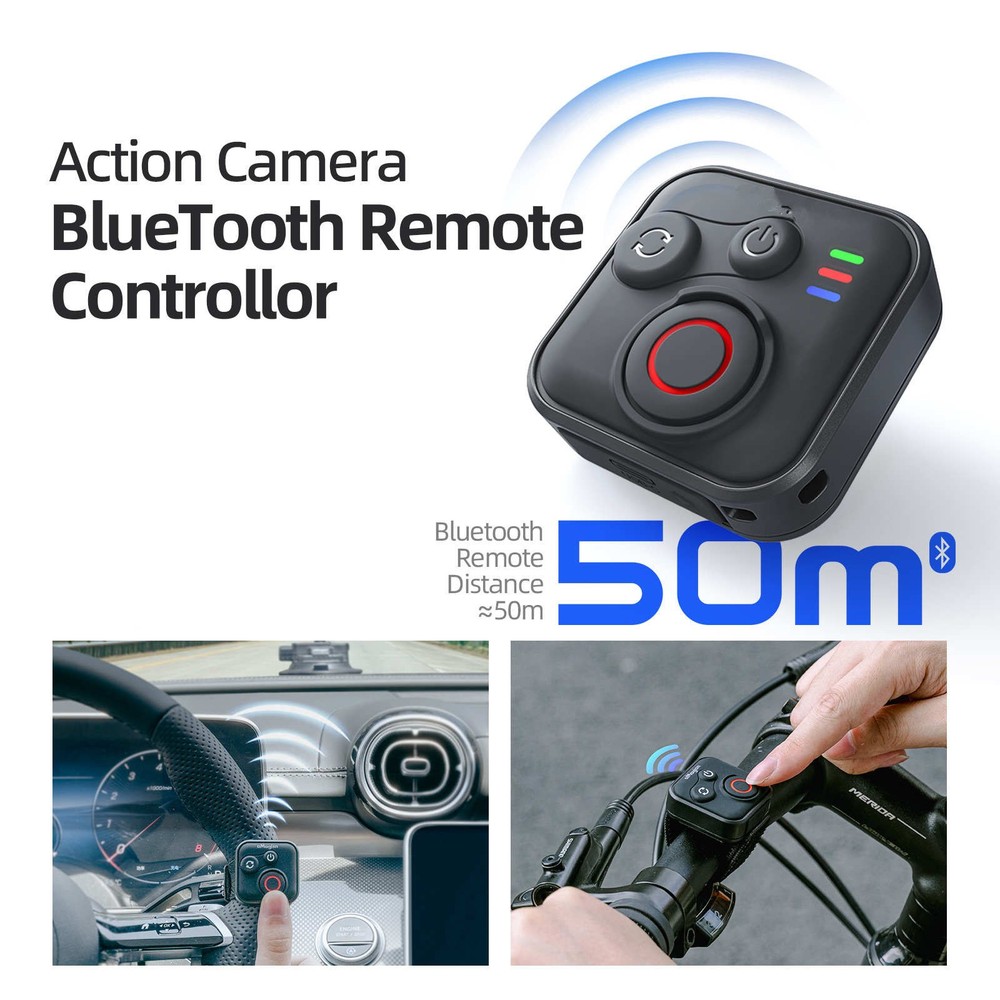 Action Camera Bluetooth Remote Controllor Stable Connection for IOS Smartphone