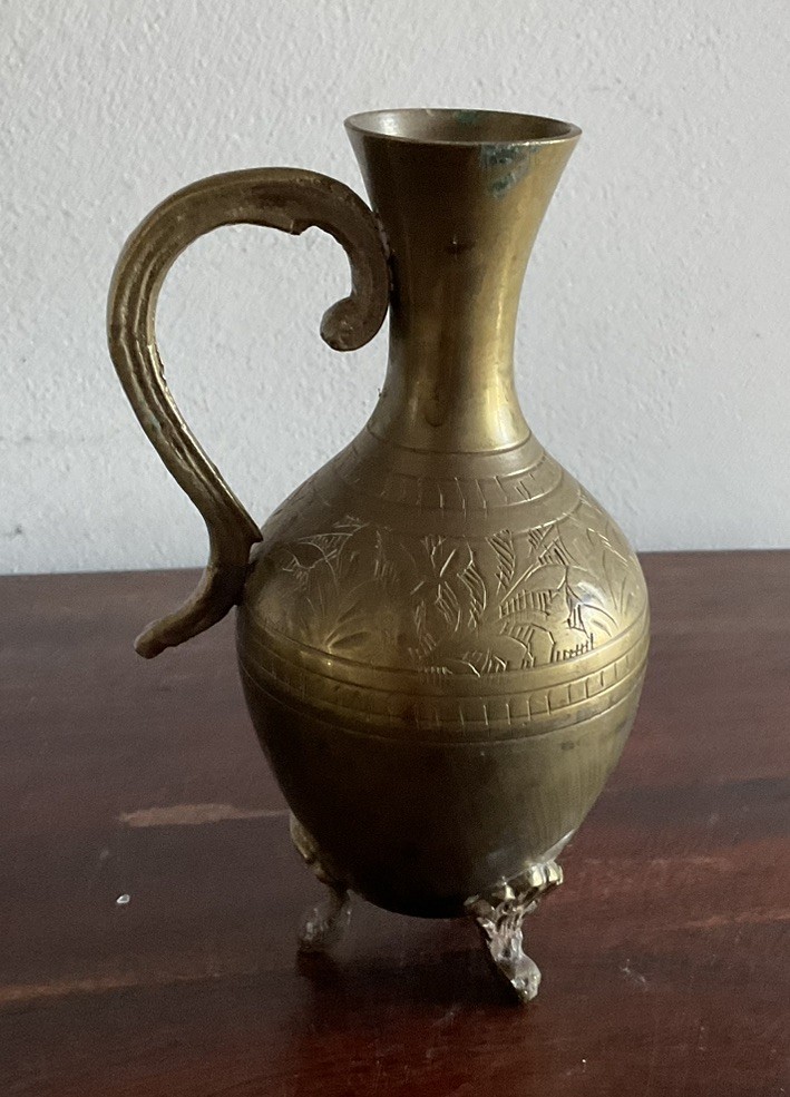 Lovely Vintage Handled Brass Vase/pitcher