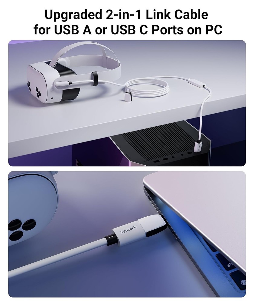 Enhanced 16FT USB 3.0 Link Cable for Oculus/Meta Quest - Versatile Charging