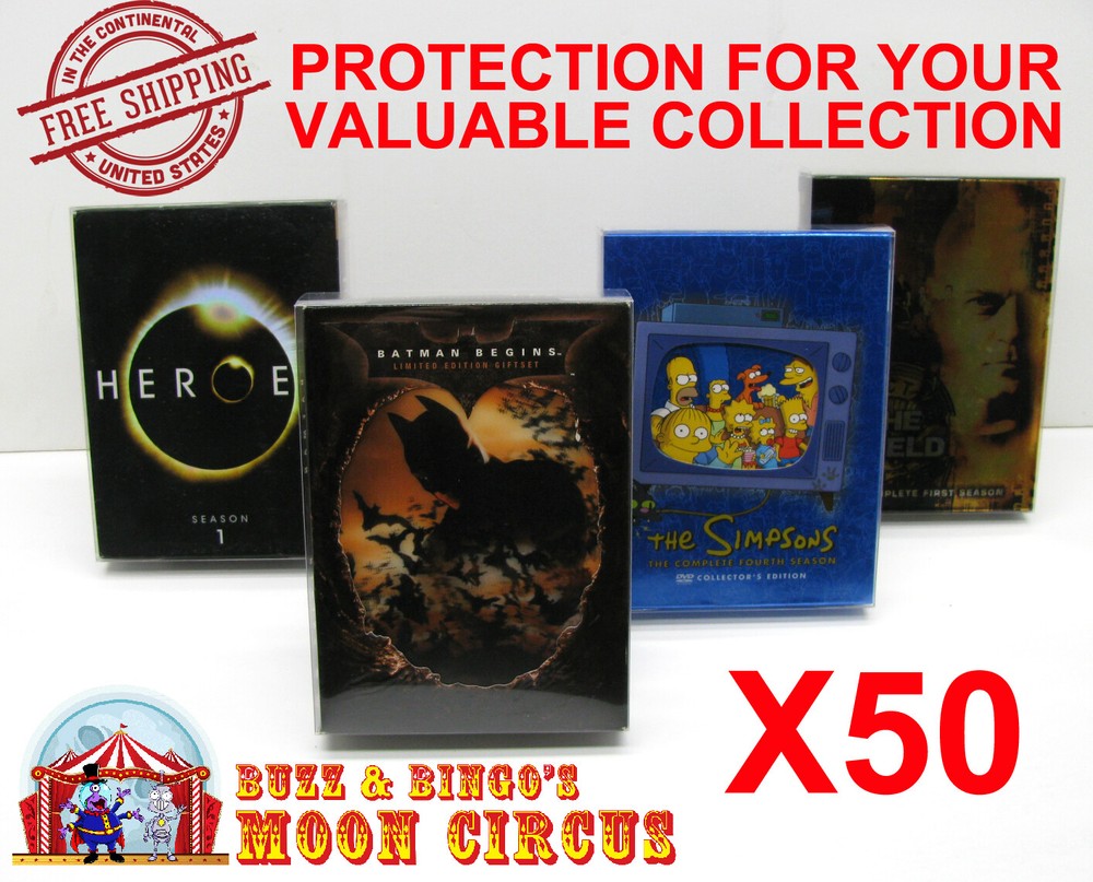 50x DVD OVERSIZED BOX SET (SIZE DVO B) - CLEAR PLASTIC PROTECTIVE BOX PROTECTOR