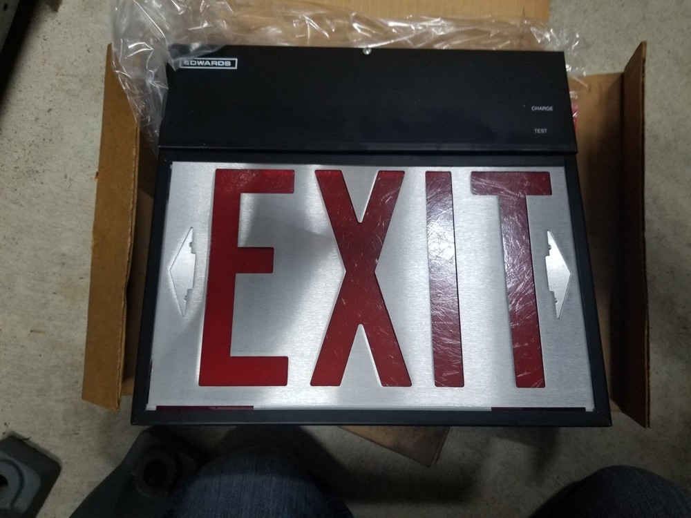 EDWARDS SELF POWERED EXIT SIGN 1663A*CBX5-00  NEW