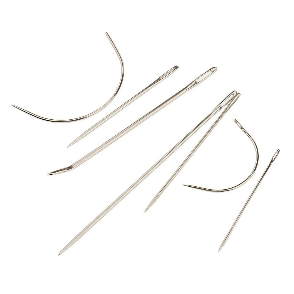 14pcs/Set Curved Hand Sewing Waxed Thread Awl for