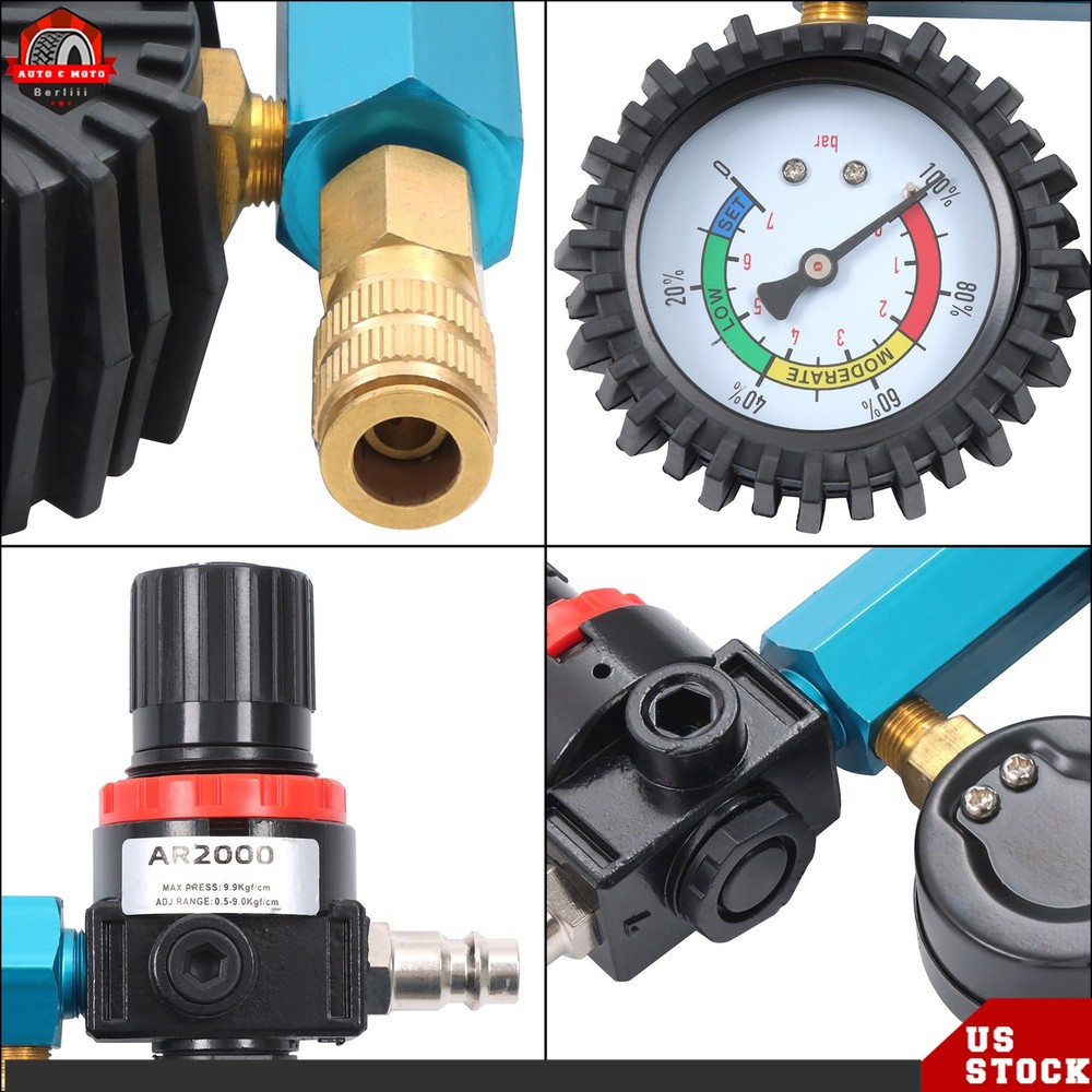 46PCS Petrol Diesel Engine Compression Tester Leak Down Diagnostic Tool Kit