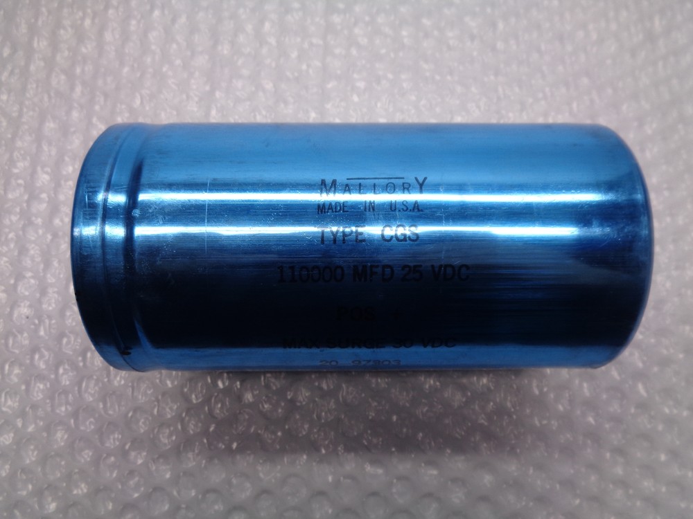 MALLORY CGS110000 MFD25VDC CAPACITOR UNMP