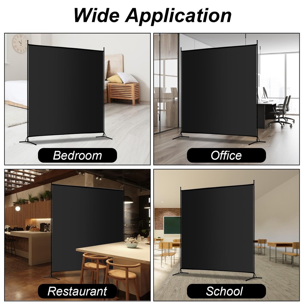 Single Large Panel Room Divider, 6 Ft Tall Privacy Screen Room Divider,Freest...