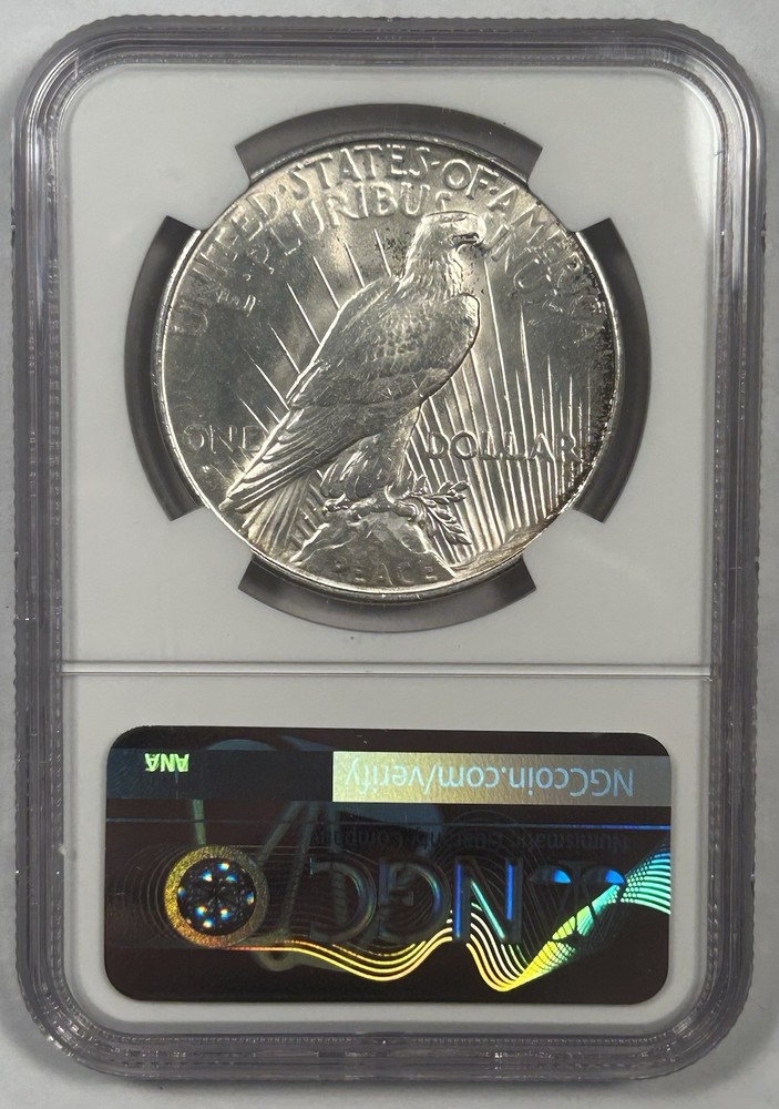 1934 D Peace Silver Dollar Coin NGC MS 61