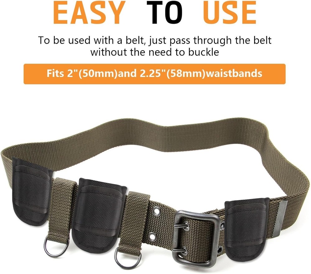 Flashlight Holster for Duty Belt, Open Top D Cell Compact Light Holder Case