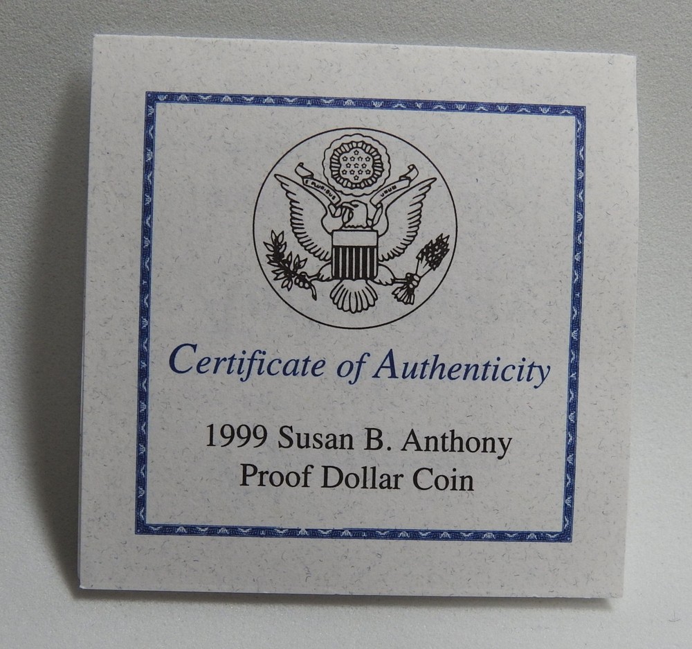 1999 Susan B. Anthony dollar proof