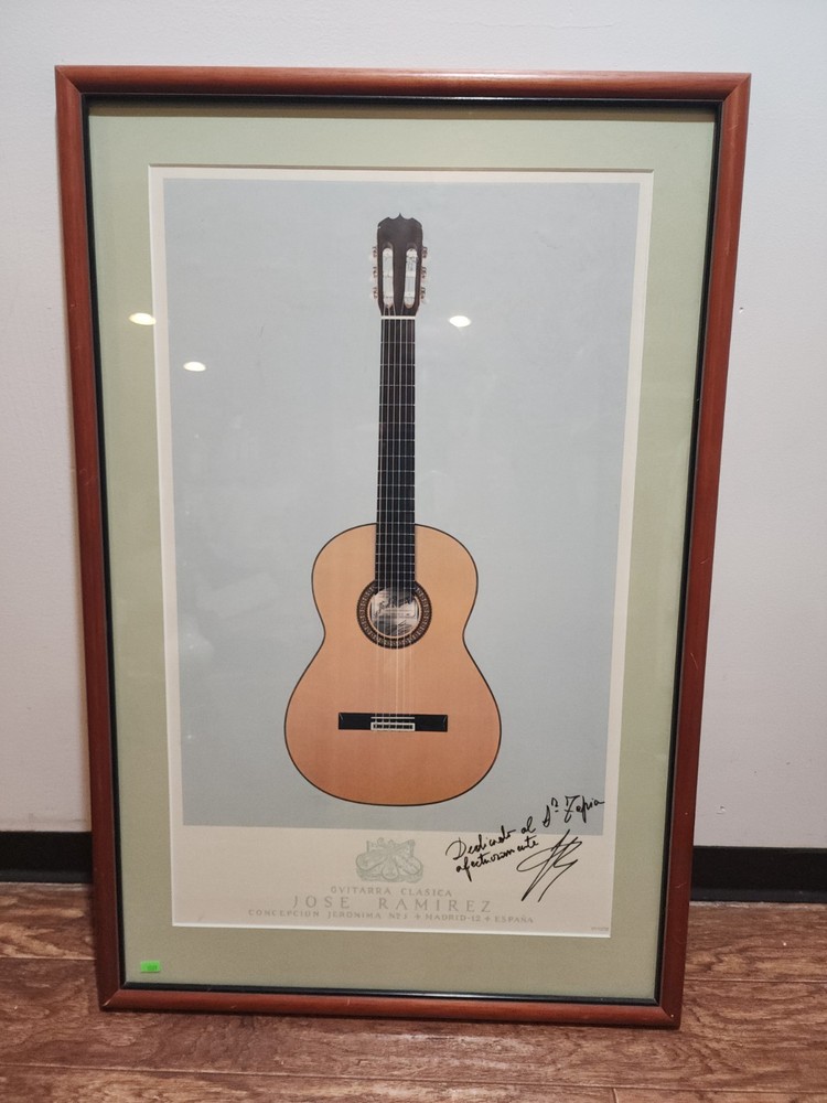 Jose Ramirez  III, Luthier, Signed and Framed Poster, VERY NICE!