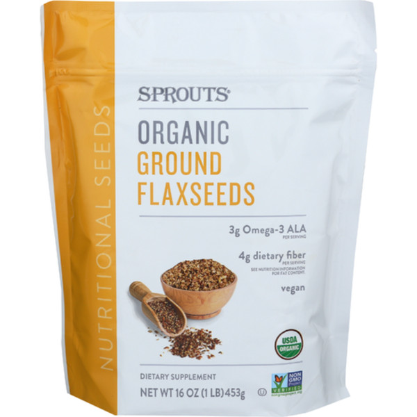 2 Pack - Sprouts Organic Ground Flaxseed 16 oz