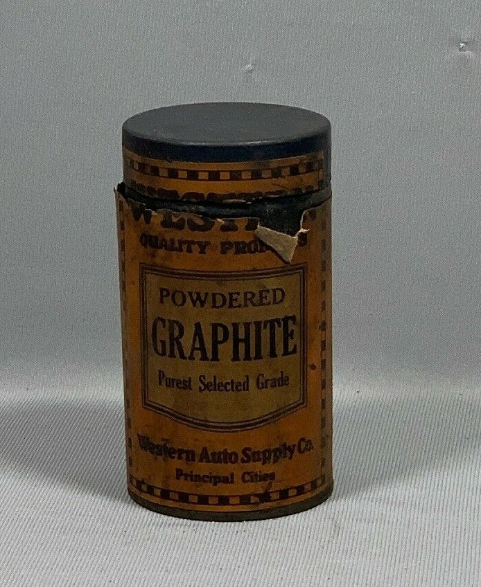 Vtg Powdered Graphite Tin Western Auto Supply