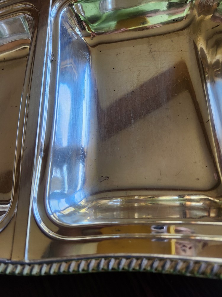 VTG Silverplate 3135A Dual Covered Server Crescent Silverware MFG Co. Vegetable