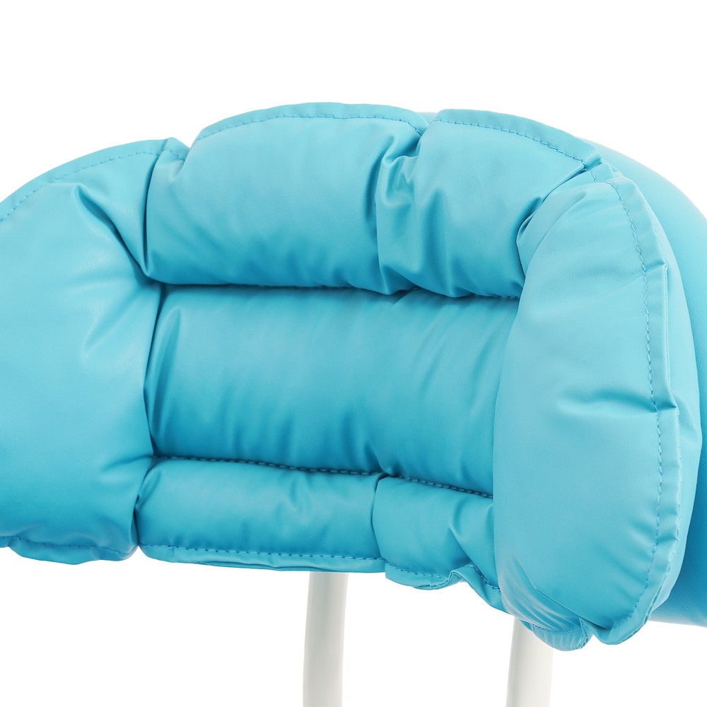 Rolling Stool with Back Rest, Heavy Duty Rolling Stool, Blue Roller Chair