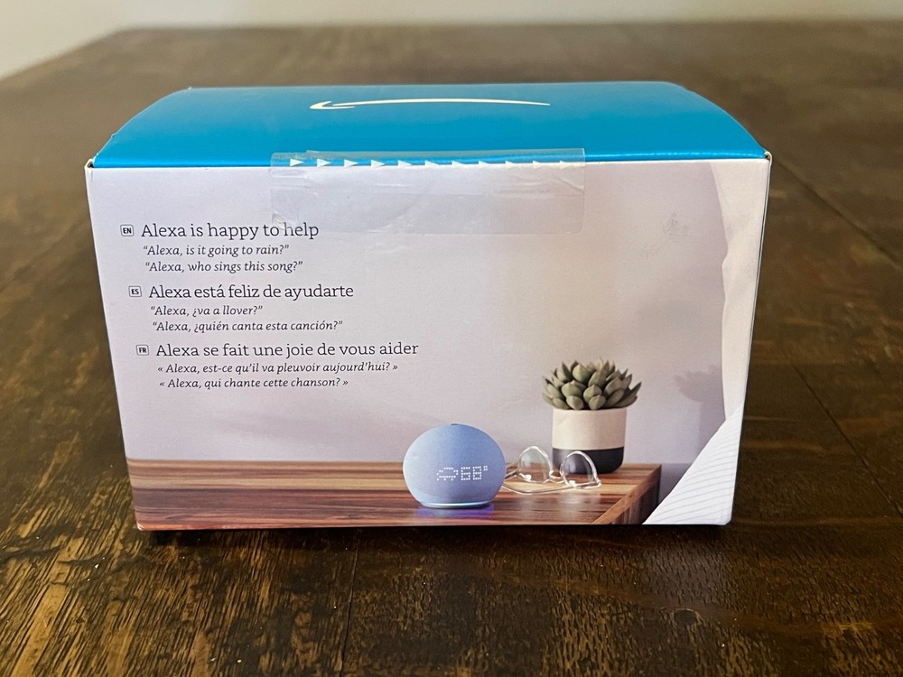 Amazon Echo Dot (5th Gen) with Clock White Alexa LED Display Bluetooth