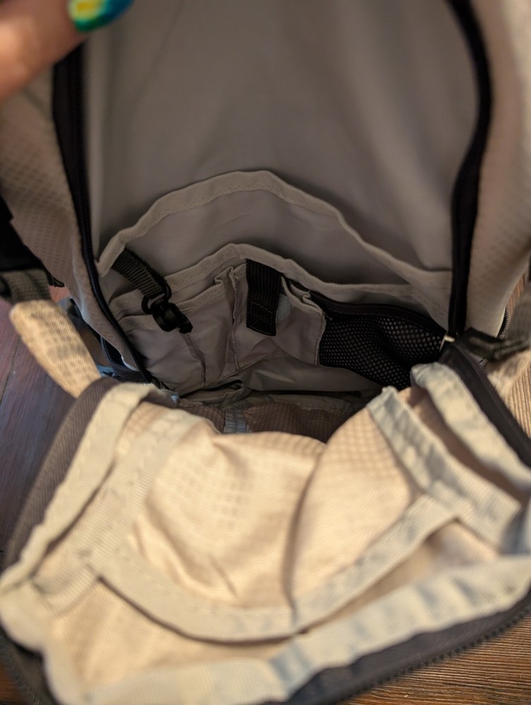 Quest Teal White Hydration Backpack Adjustable Straps NO Bladder READ