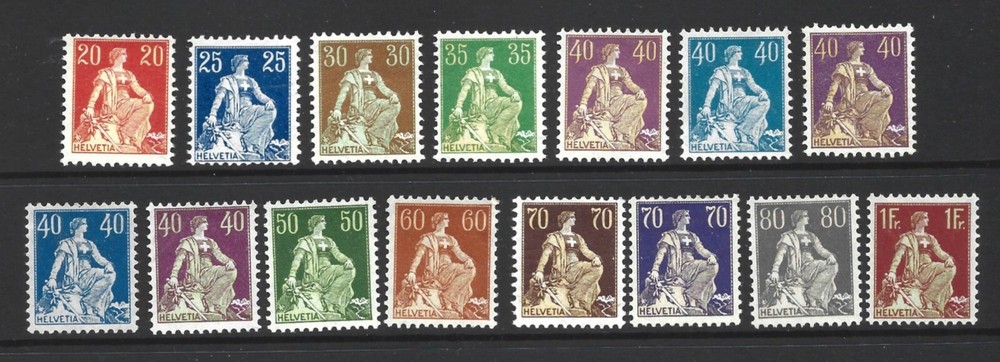 Switzerland, 1908, SG 232-45, MM. ref A530