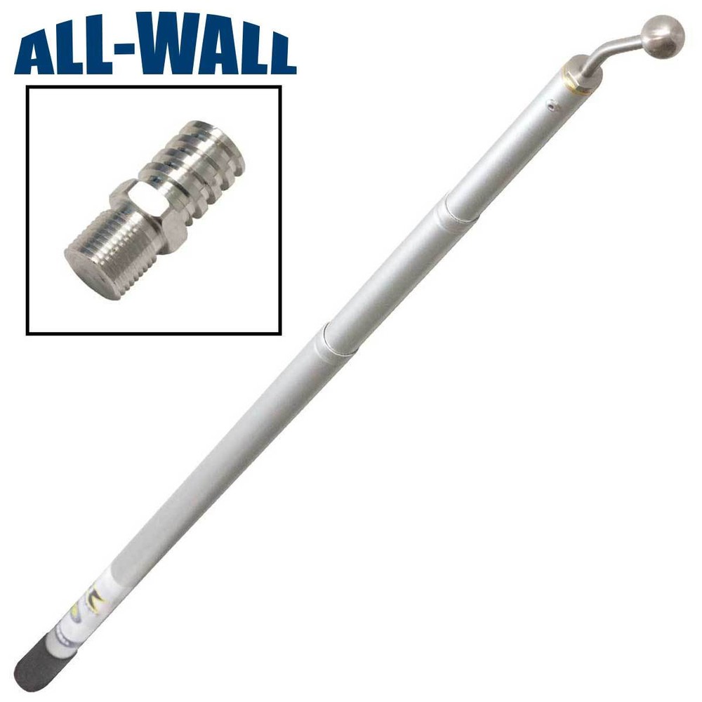 Extendable Drywall Handle w/Adapters for Angle Head, Corner Roller, Pole Sander
