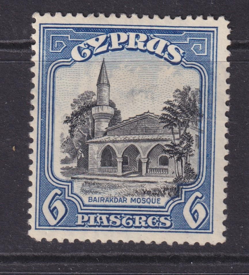 CYPRUS, 1934 6pi. Mosque, heavy hinged.