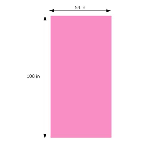 2 Rectangular Tablecloths BPA-Free Plastic, 54 2 Pack - Rectangle Fuchsia Pink