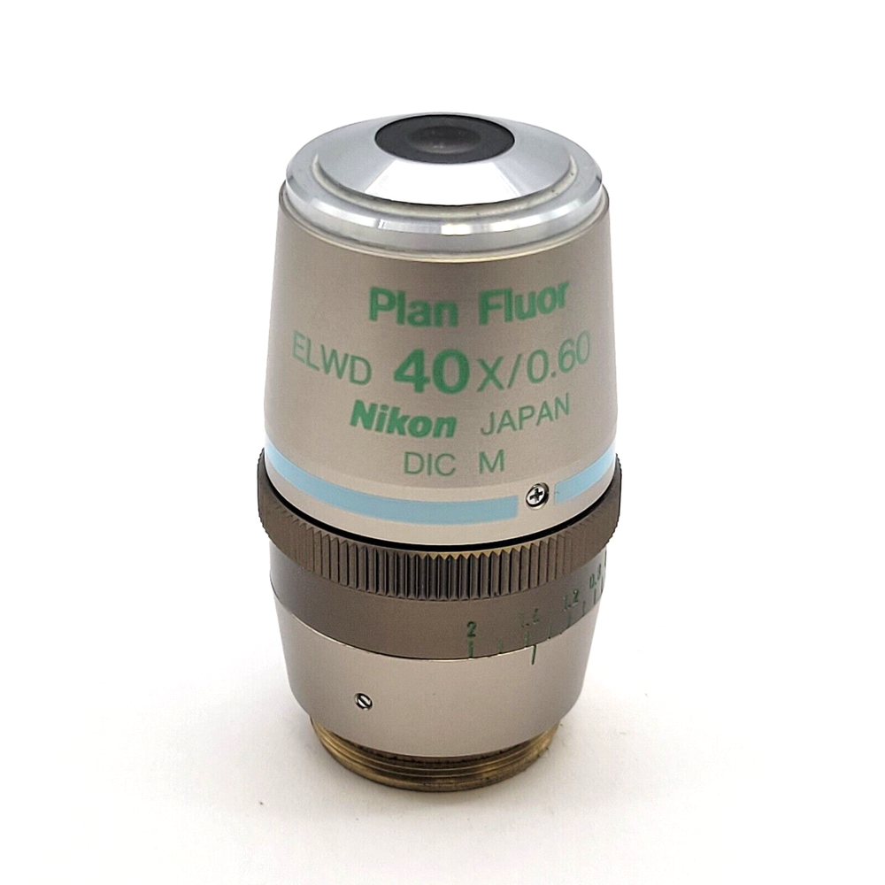 Nikon Microscope Objective Plan Fluor ELWD 40x Ph2 with Correction Collar