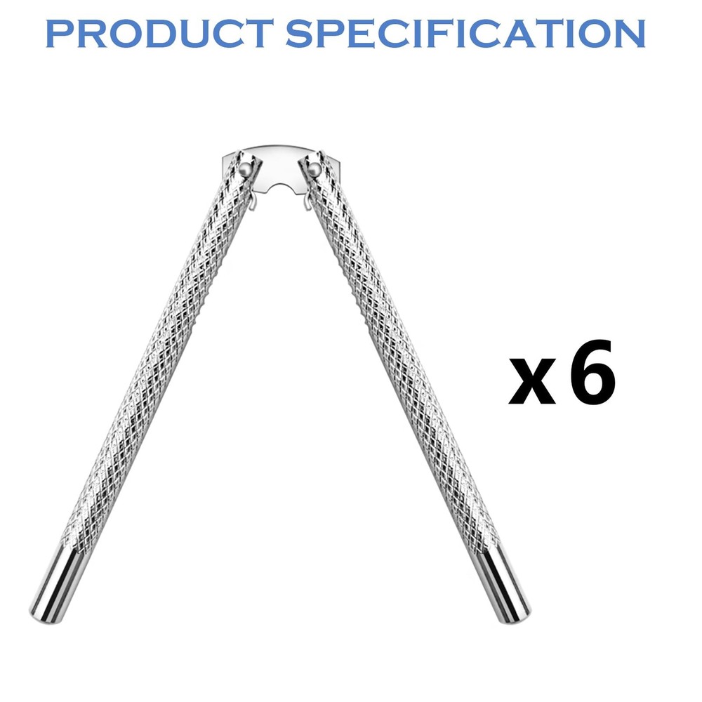 6-Piece Stainless Steel Nut Cracker Set Silver 6 pcs