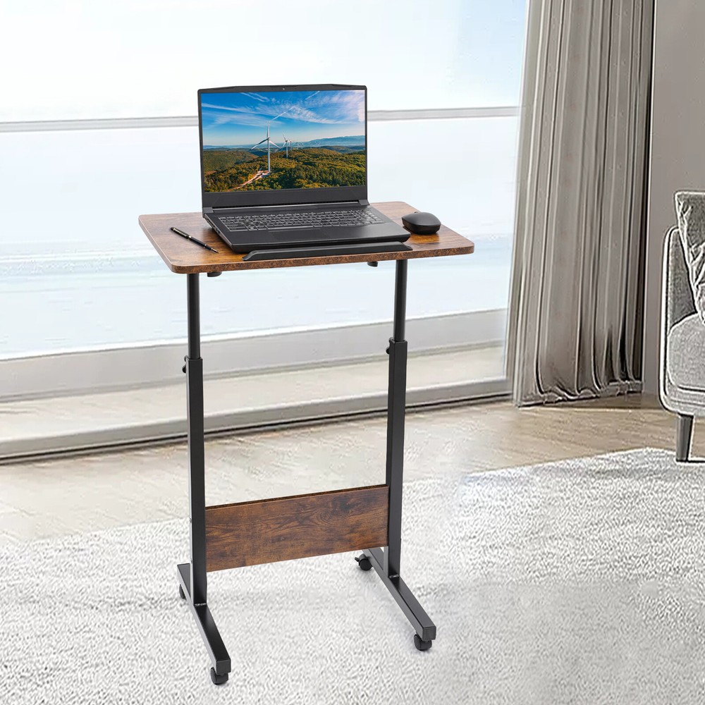 Portable Presentation Podium Rolling Computer Stand with brake Height Adjustable