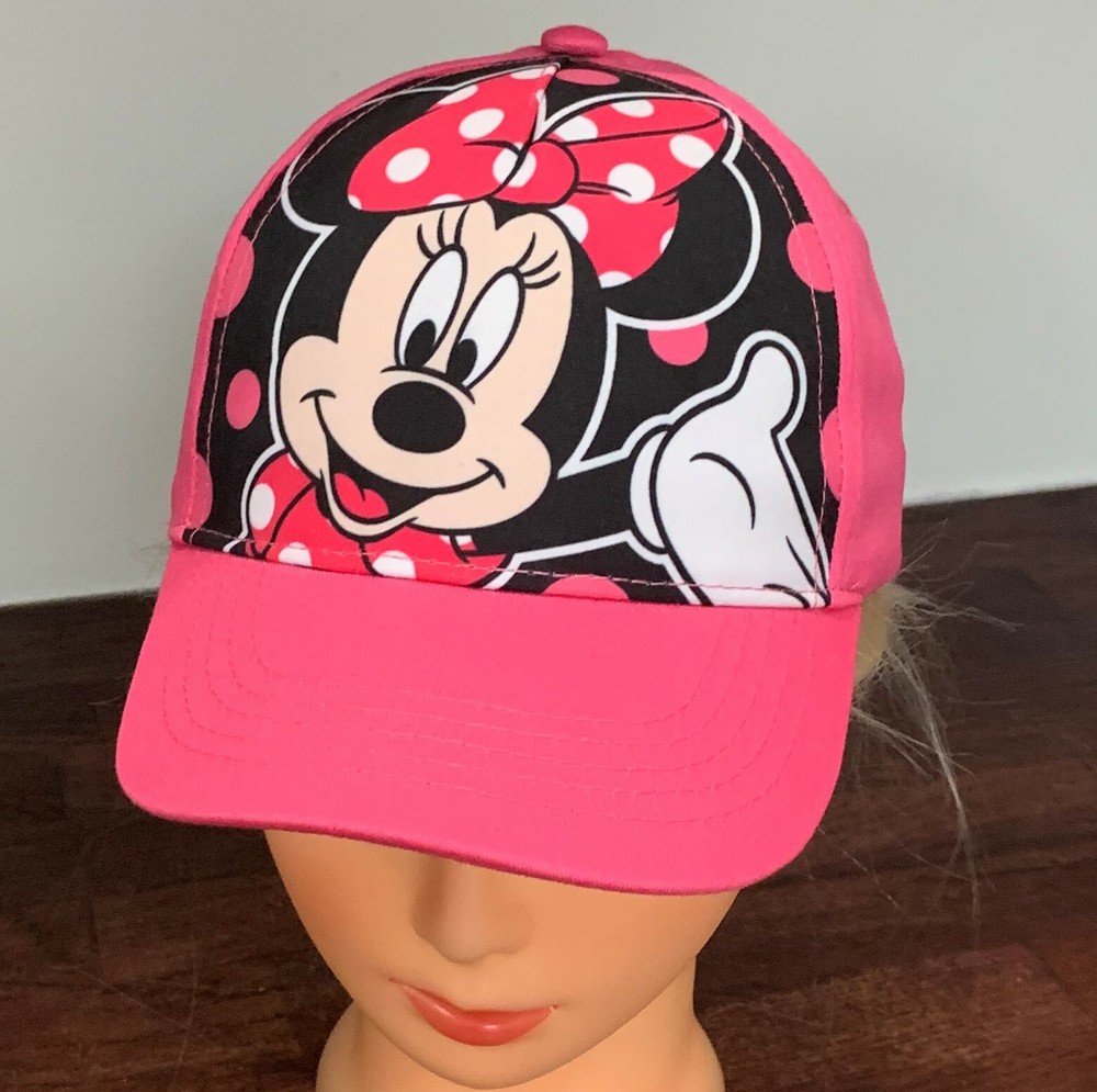 Disney Minnie Mouse Snapback Adjustable Baseball Cap, Pink OSFM