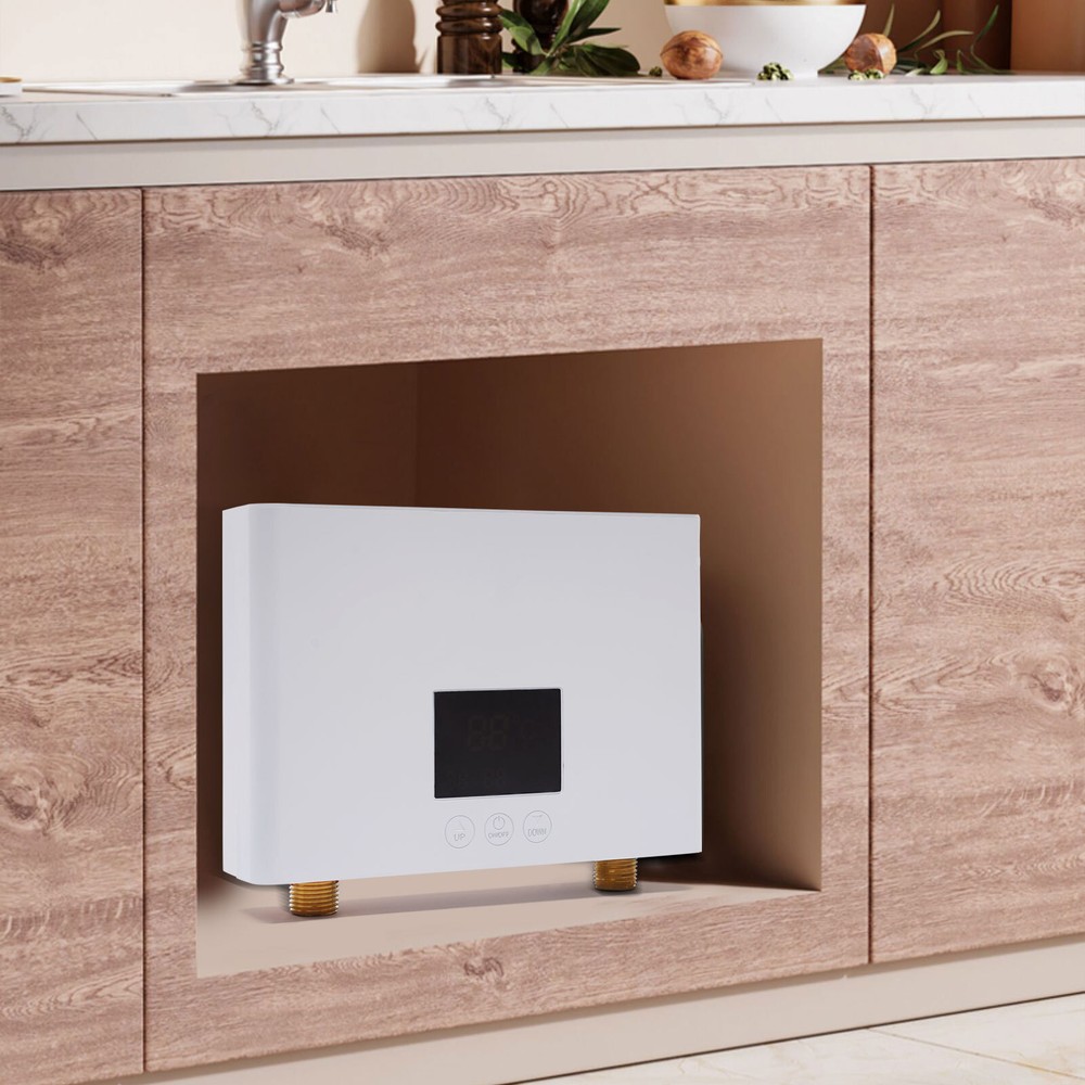 110V KITCHEN ELECTRIC HOT TANKLESS WATER HEATER SHOWER INSTANT BOILER BATHROOM