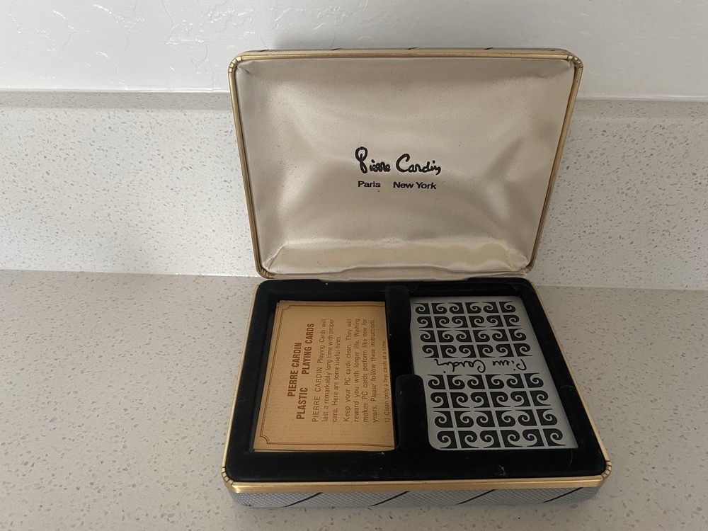 Pierre Cardin Playing Cards Silver Case
