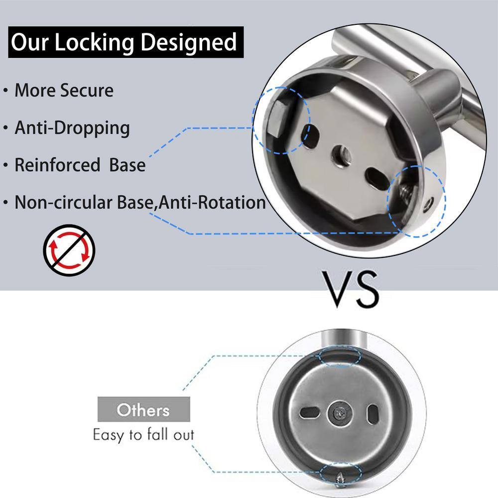3 -Piece Bath Hardware Set with Mounting Hardware in Polished Chrome