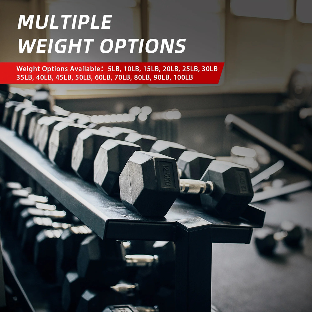 Non-Slip Grip Hex Dumbbell 70 Lbs Single