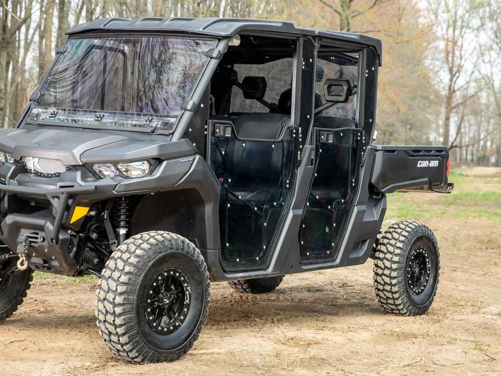 SuperATV Can-Am Defender MAX Convertible Full Cab Enclosure Doors - 2017+