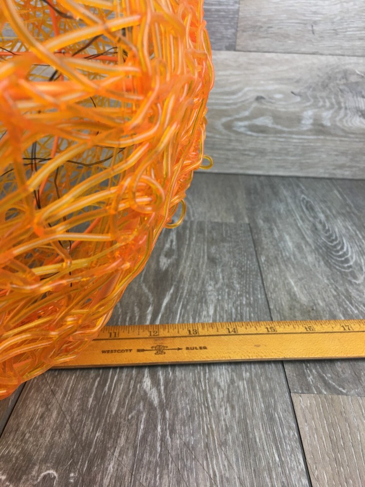 Halloween Pumpkin Jack-O-Lantern Rubber Spaghetti String Wire Frame Lighted