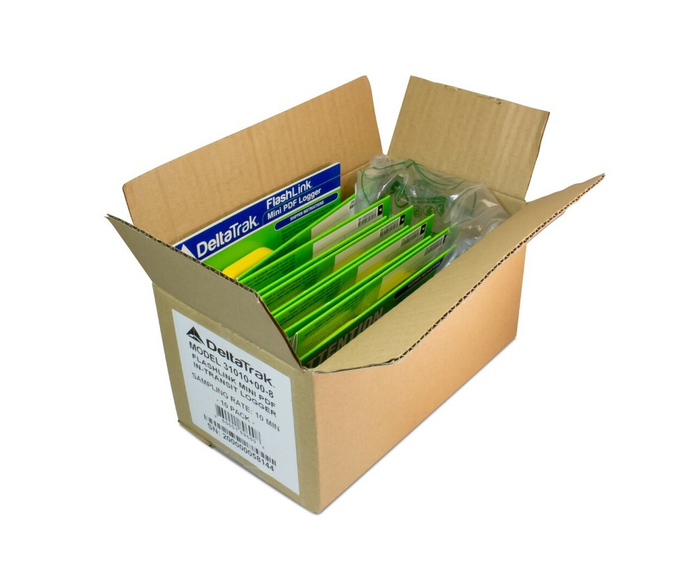 DeltaTrak FlashLink® 31010 Mini PDF In-Transit Temperature Data Logger 10-Pack