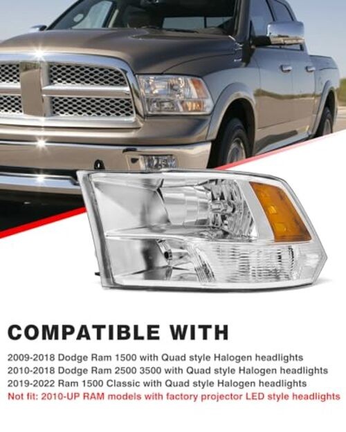for 2010 2011 2012 2013 2014 2015 2016 2017 A-Chrome Housing Clear Reflector