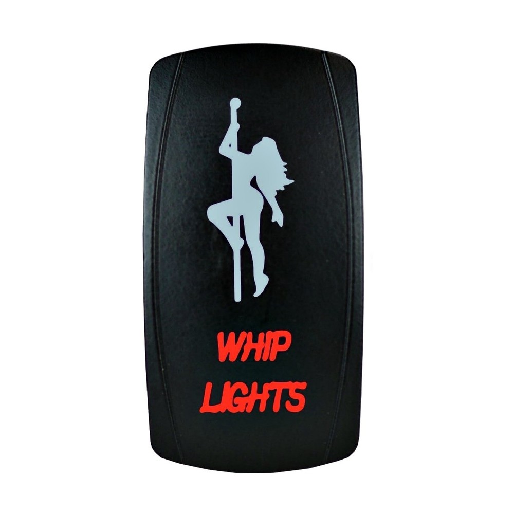 Custom Rocker Switch ON/OFF RED GIRL WHIP