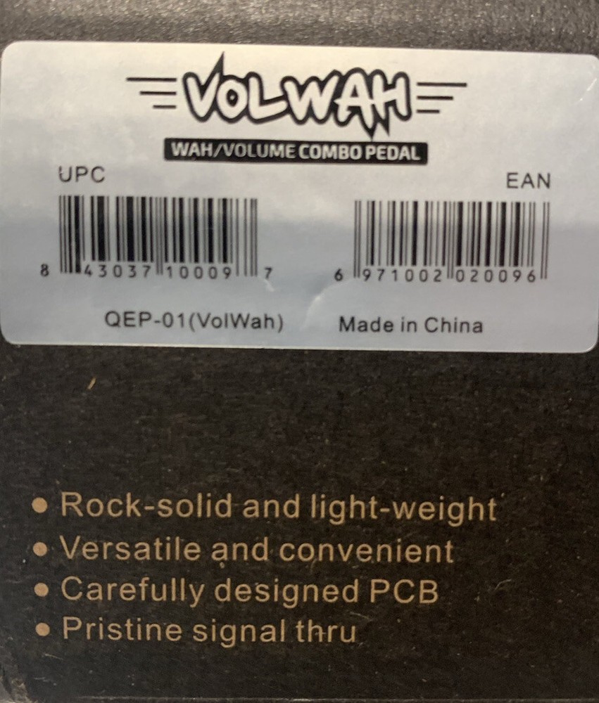 Wah Volume Combo Pedal