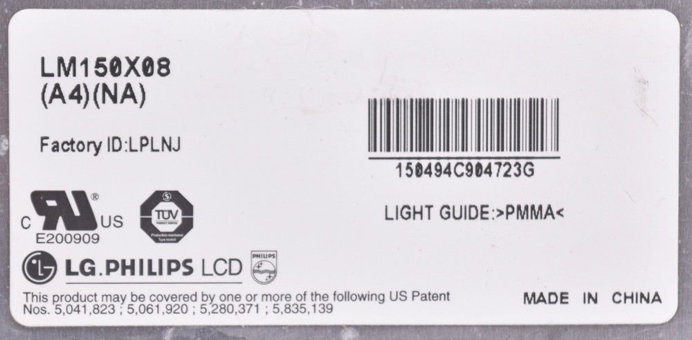 LG Philips LM150X08 15" LCD Screen Display Panel