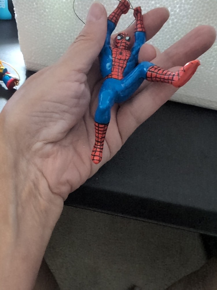 Vintage Christmas Tree Ornament Marvel Spiderman