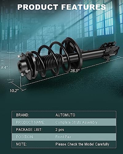 Strut Spring Assembly Front Pair struts and Shock Absorber for Lexus RX300
